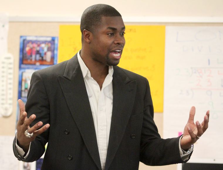 Cedric James Visits West Ward Elementary School